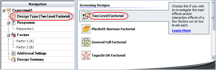 Two Level Factorial Designs: Example